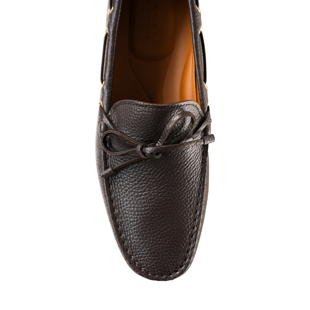 Bally Clay Driver in Grained Leather-in-Brown-5-Bally Outlet