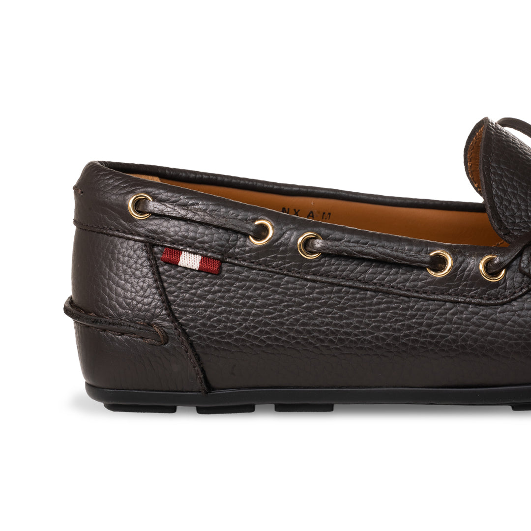 Bally Clay Driver in Grained Leather-in-Brown-6-Bally Outlet