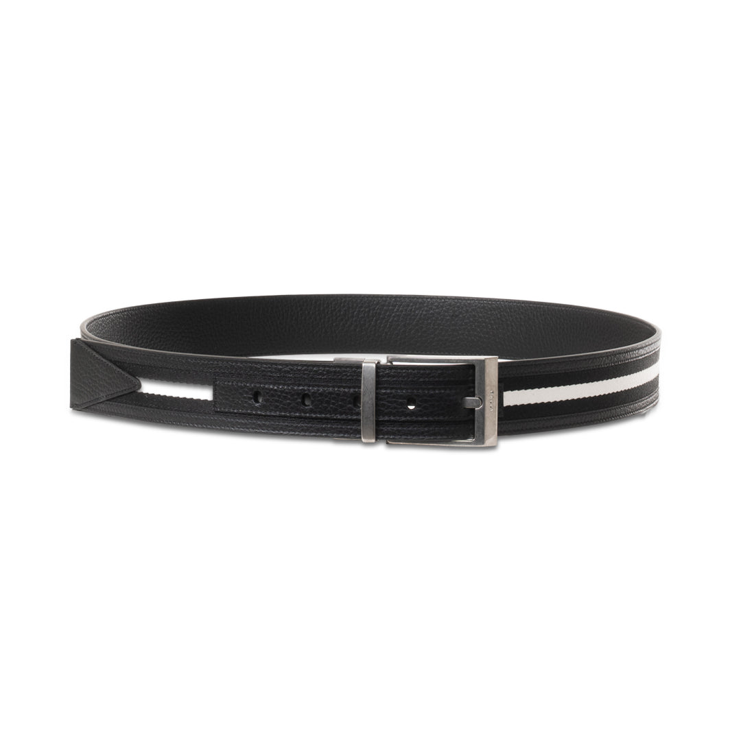 Bally Shiffie 35mm Dress Leather Belt-in-Black-1-Bally Outlet