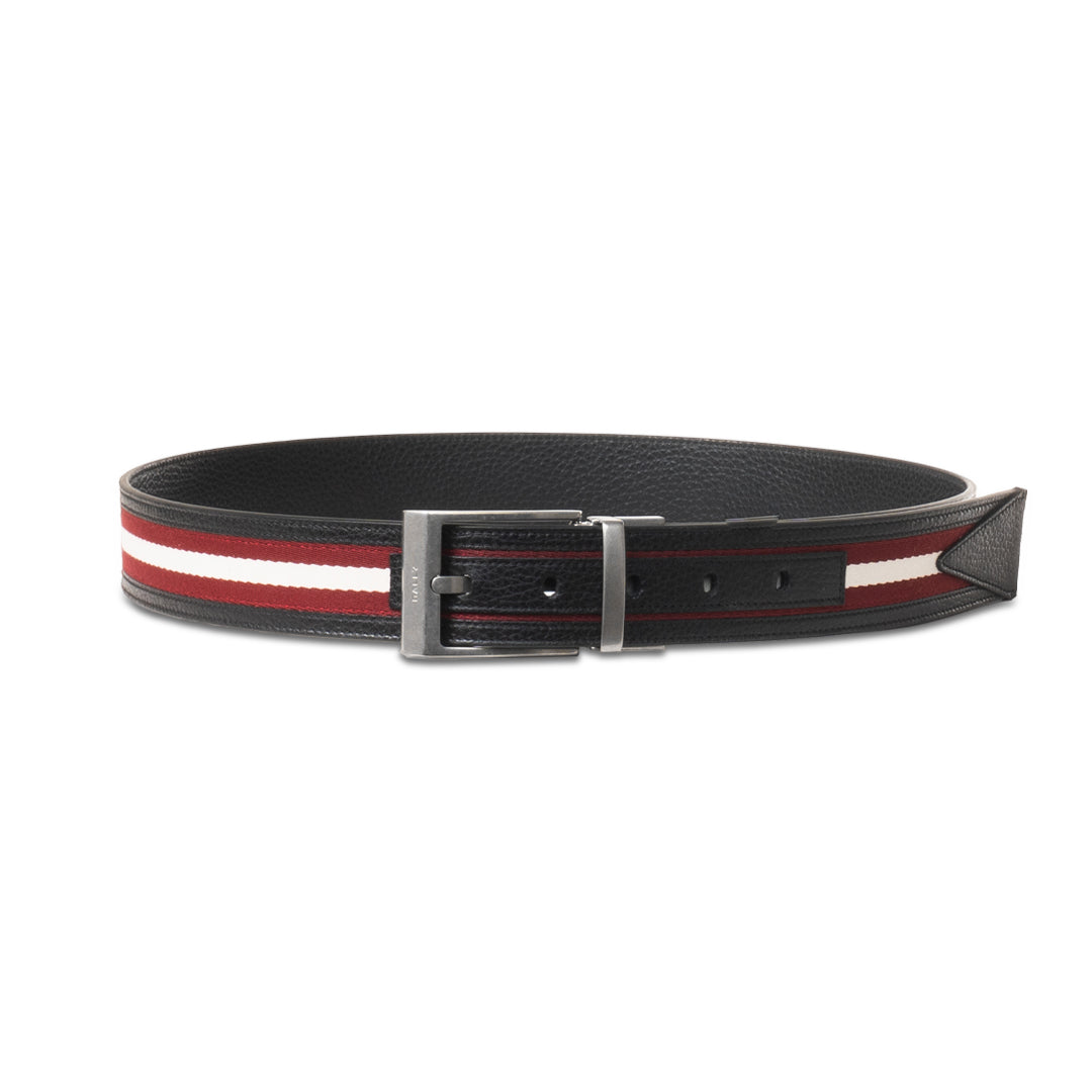 Bally Shiffie 35mm Dress Leather Belt-in-Black-1-Bally Outlet