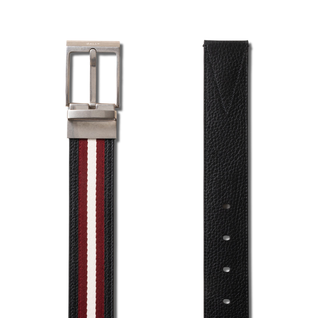 Bally Shiffie 35mm Dress Leather Belt-in-Black-3-Bally Outlet