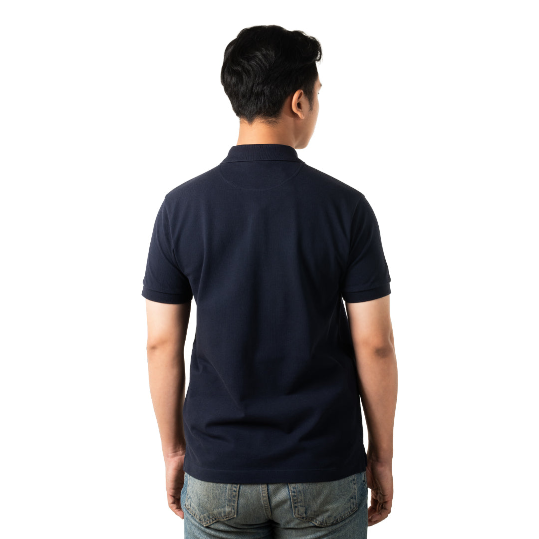 Bally Polo Shirt With Enchanting Mushrooms in Cotton-in-Navy-5-Bally Outlet