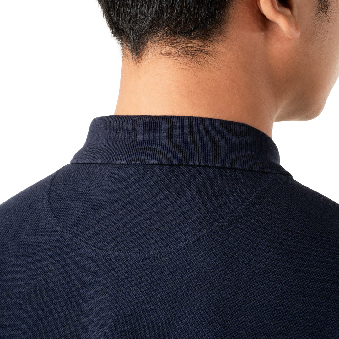 Bally Polo Shirt With Enchanting Mushrooms in Cotton-in-Navy-6-Bally Outlet
