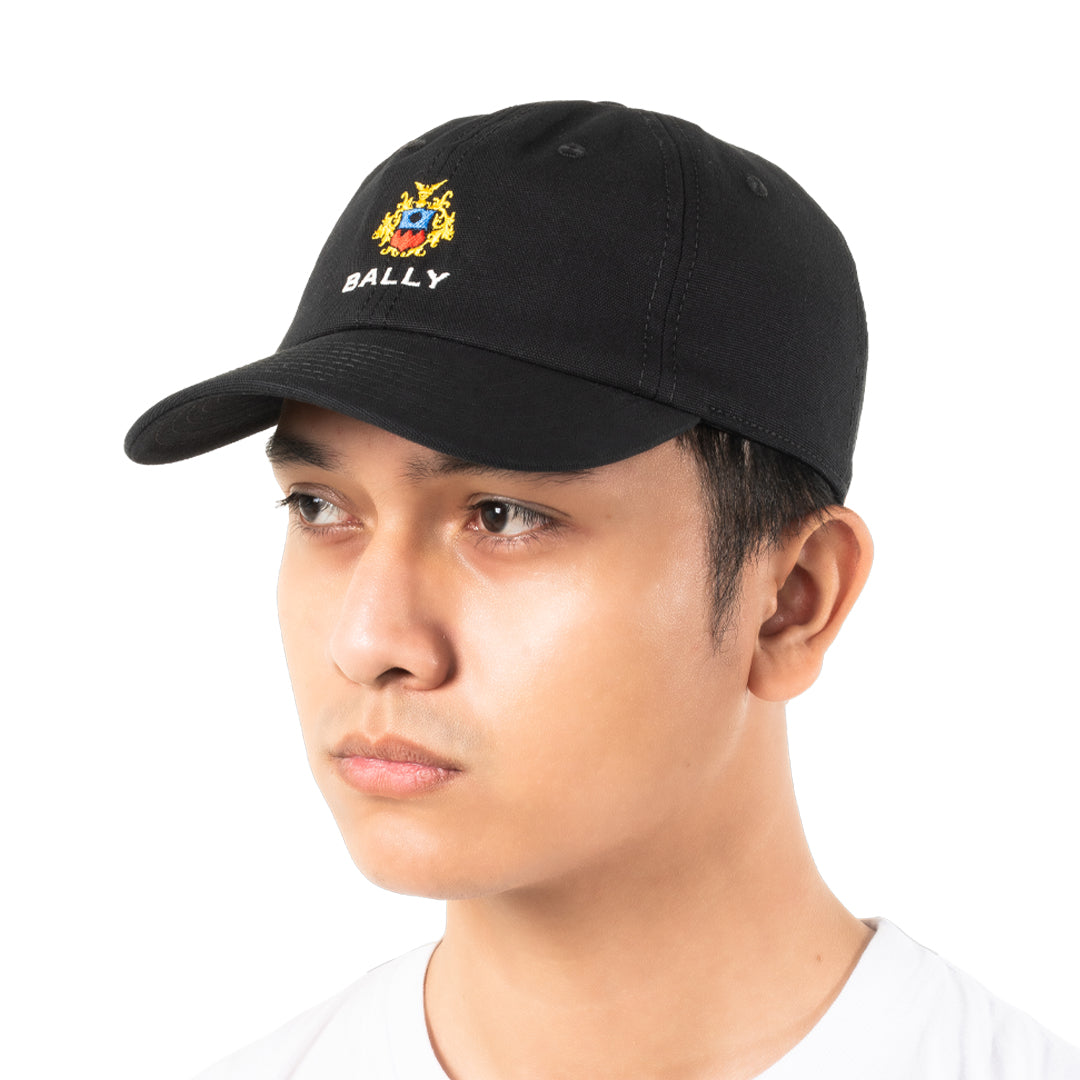 Bally Bally Baseball Hat with Crest Logo-in-Black-2-Bally Outlet