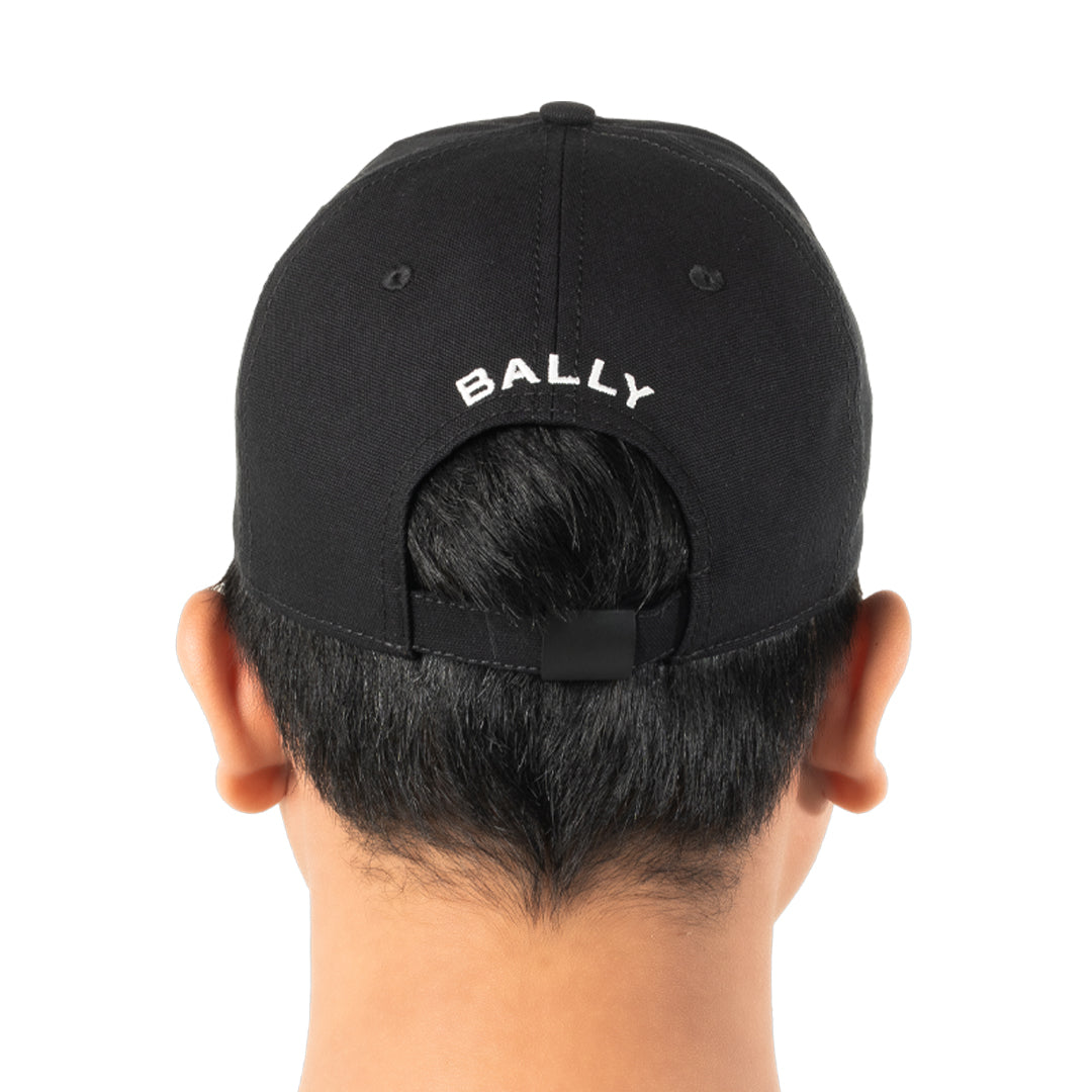 Bally Bally Baseball Hat with Crest Logo-in-Black-4-Bally Outlet
