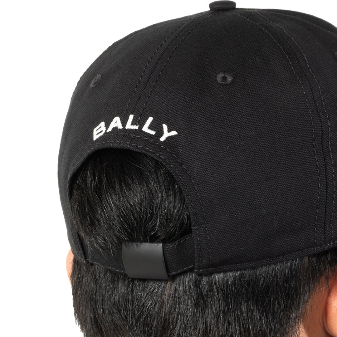 Bally Bally Baseball Hat with Crest Logo-in-Black-5-Bally Outlet