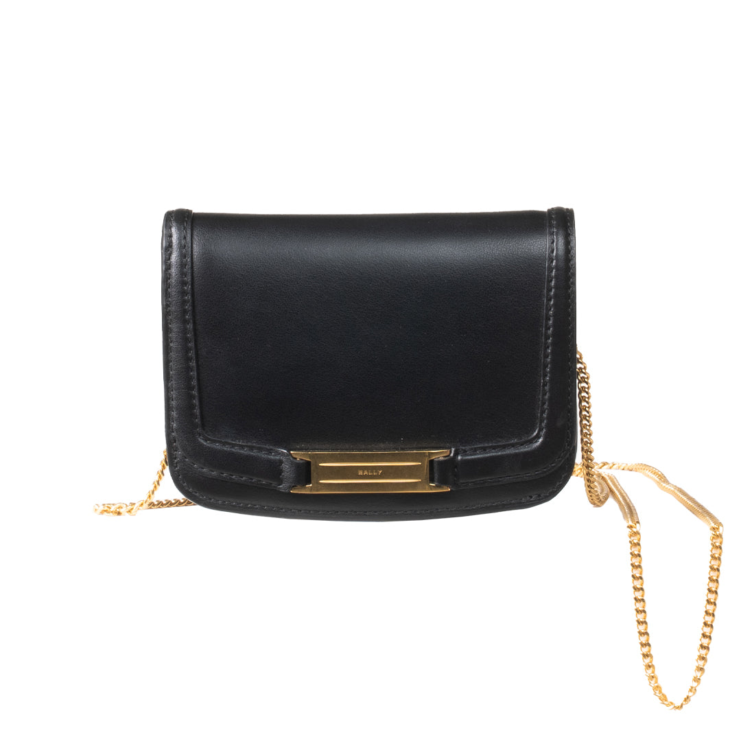 Bally Deco Compact Leather Wallet-in-Black-1-Bally Outlet