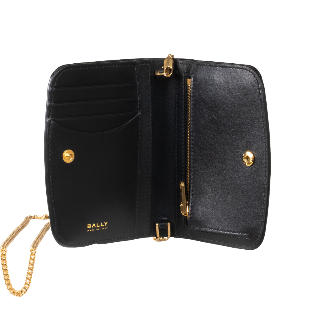 Bally Deco Compact Leather Wallet-in-Black-3-Bally Outlet