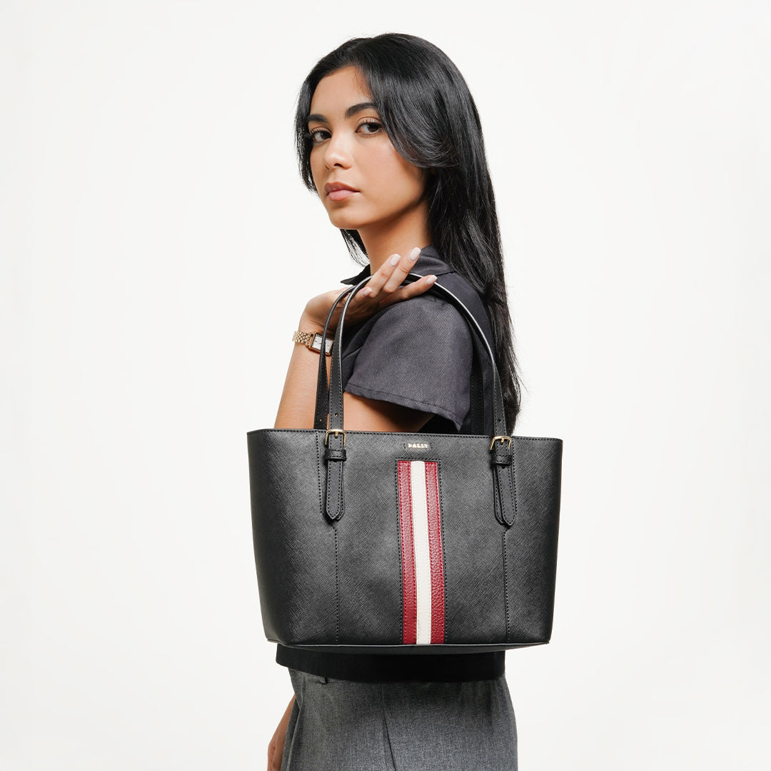 Bally Supra SM Totes in Leather-in-Black-7-Bally Outlet