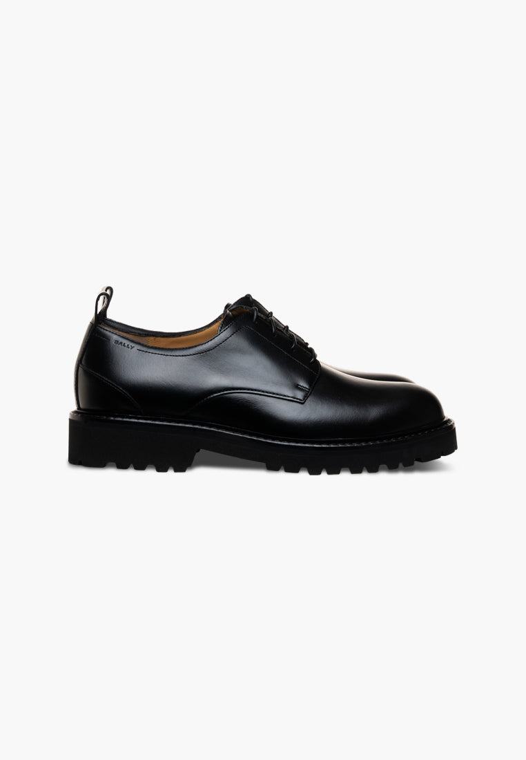 Brixton O Leather Espardilles-in-Black-1-Bally Outlet