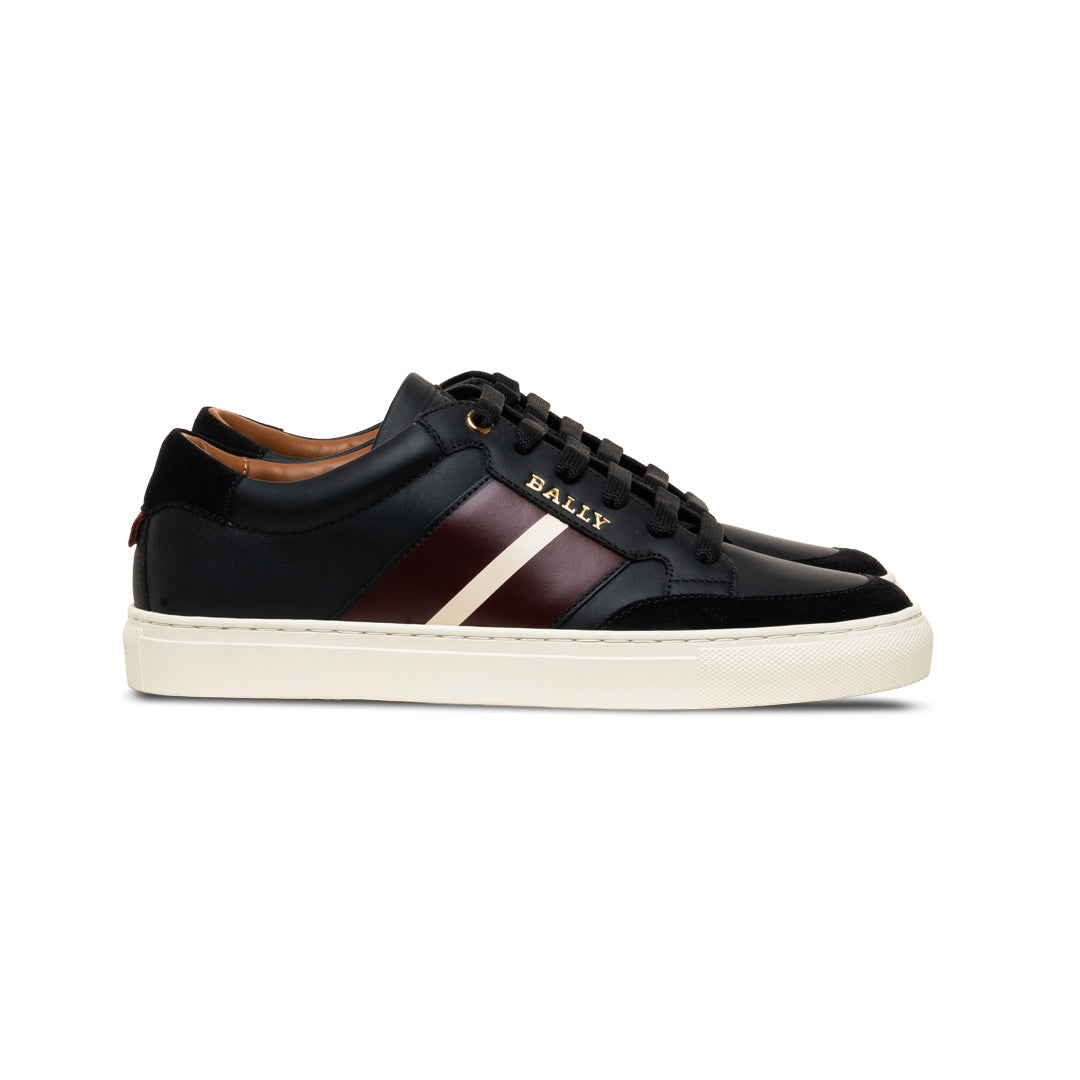 Hely O Sneakers in Leather-in-Black-1-Bally Outlet