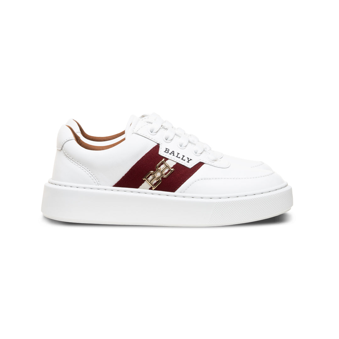 Cassyan O Leather Sneakers-in-White-1-Bally Outlet
