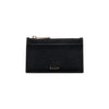 Zandhy O Leather Card Holder Wallet-in-Black-1-Bally Outlet
