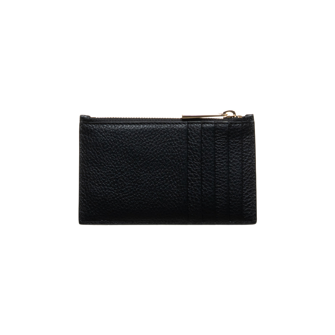 Zandhy O Leather Card Holder Wallet-in-Black-2-Bally Outlet