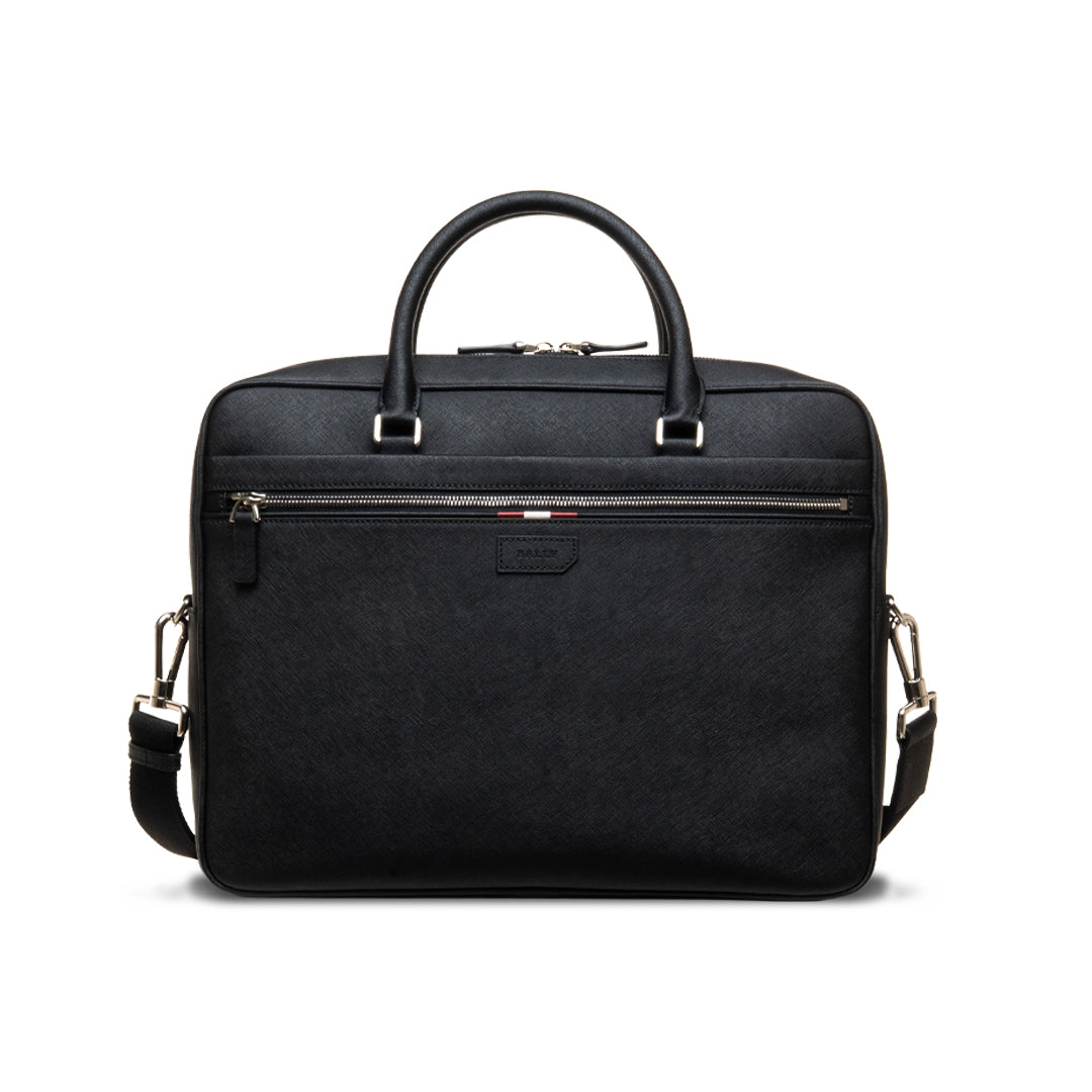 Pauly.O Leather Briefcase Bag-in-Black-1-Bally Outlet