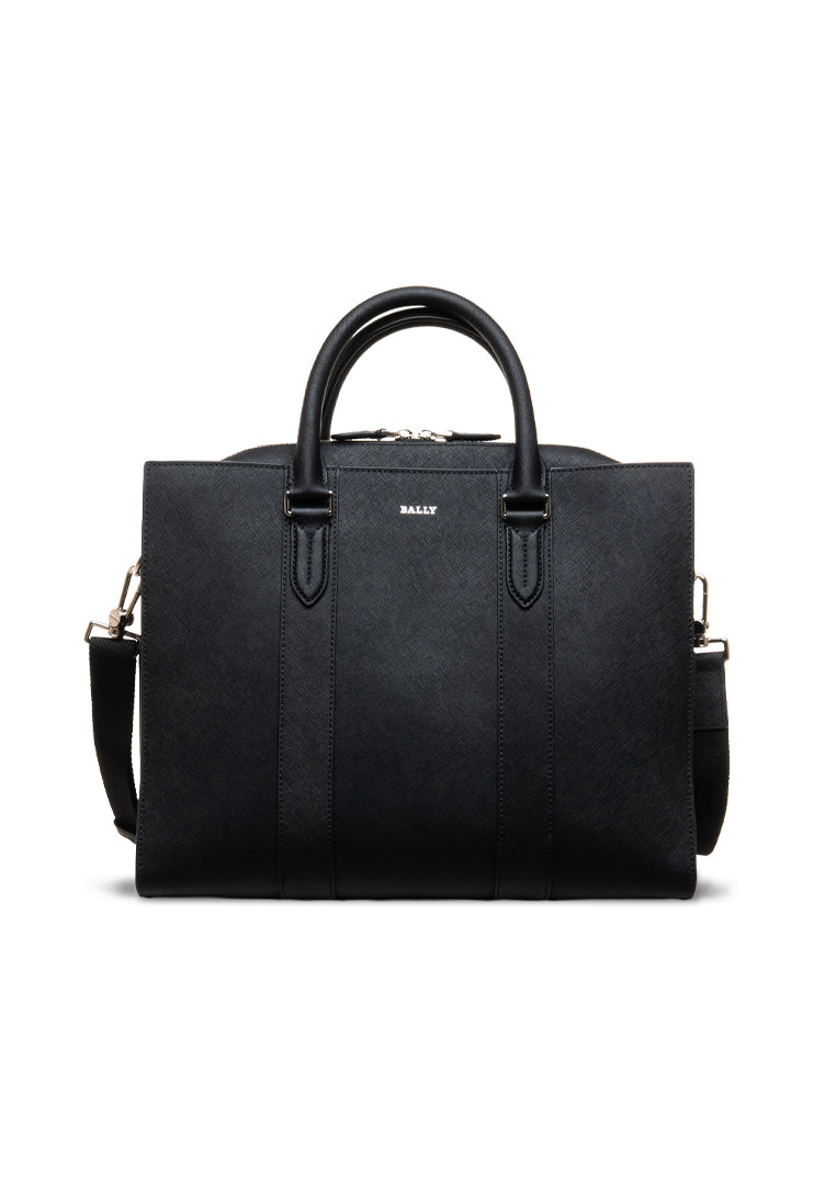 Dayre.O Leather Briefcase Bag-in-Black-1-Bally Outlet