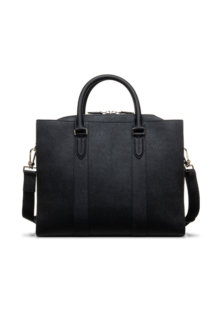 Dayre.O Leather Briefcase Bag-in-Black-2-Bally Outlet
