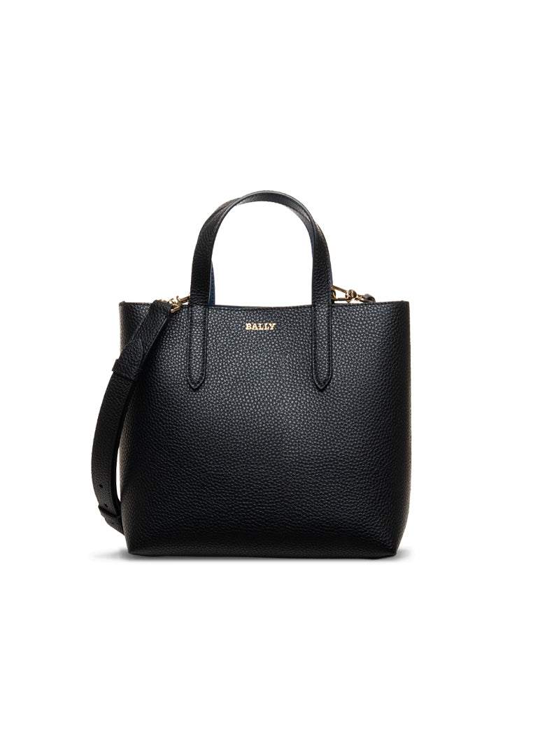 Rory Tote Bag Leather-in-Black-1-Bally Outlet