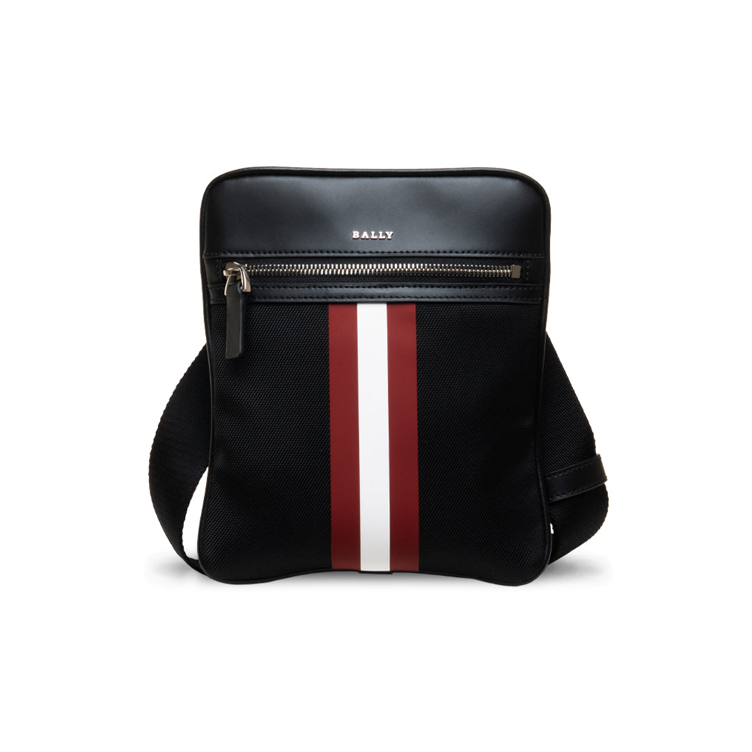Telford.O Leather Stripe Crossbody Bag-in-Black-1-Bally Outlet