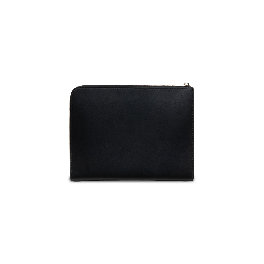 Helvar.O Stripe Leather Pouch-in-Black-2-Bally Outlet