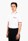 Bally Textured Polo Shirt-in-White-1-Bally Outlet