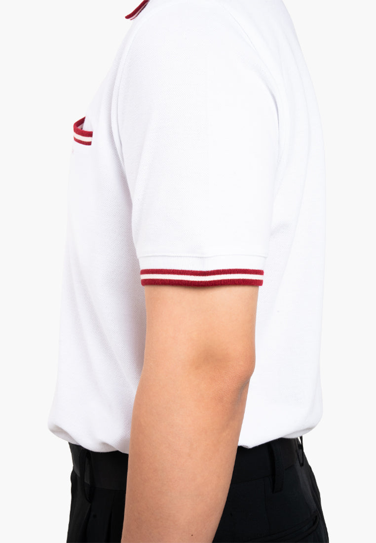 Bally Textured Polo Shirt-in-White-3-Bally Outlet