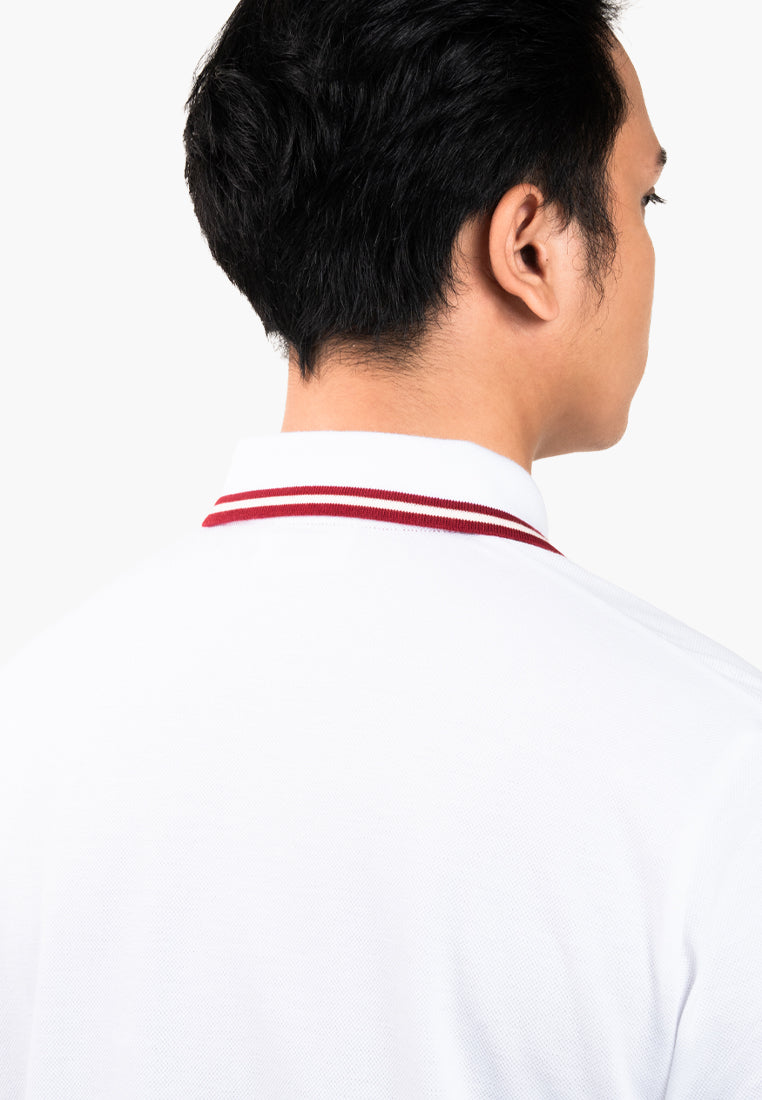 Bally Textured Polo Shirt-in-White-5-Bally Outlet