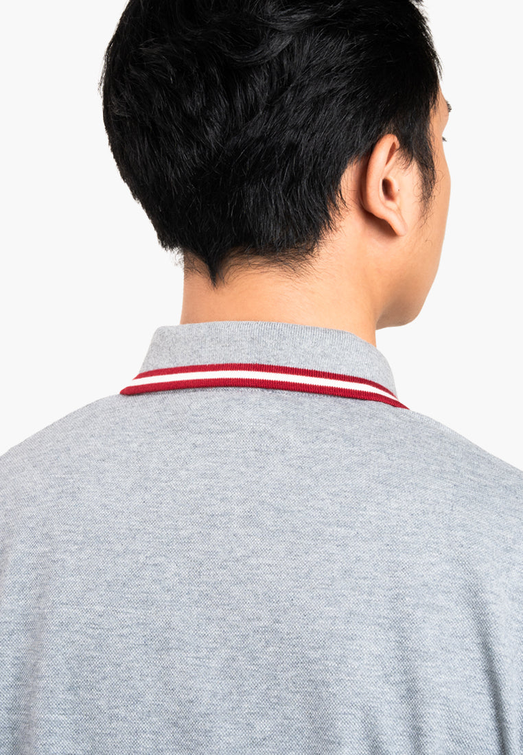 Bally Textured Polo Shirt-in-Grey-5-Bally Outlet