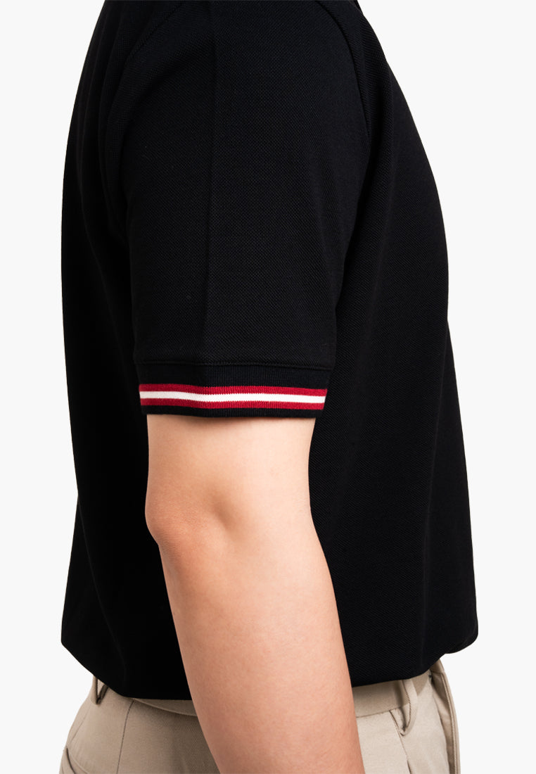 Bally Signature Stripe Polo-in-Black-5-Bally Outlet