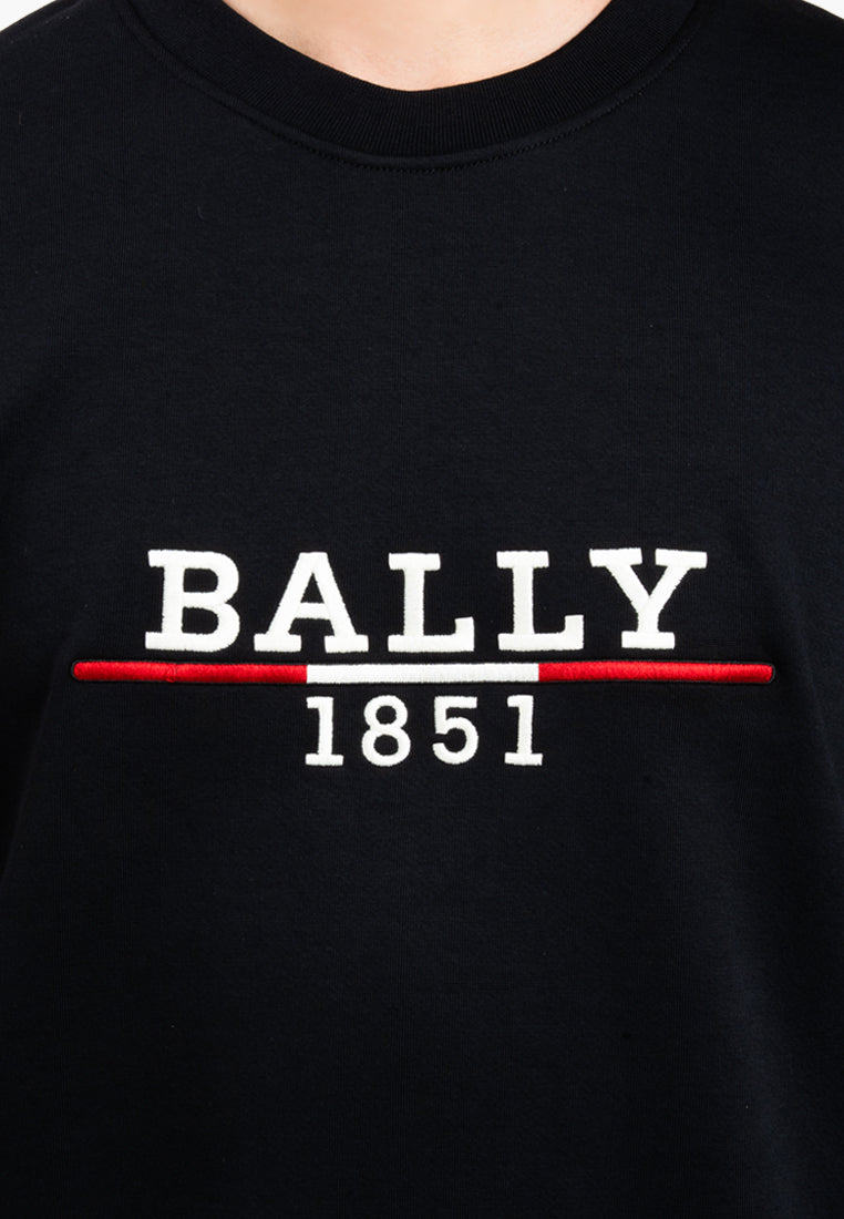 Bally 1851 Logo Sweatshirt-in-Black-2-Bally Outlet