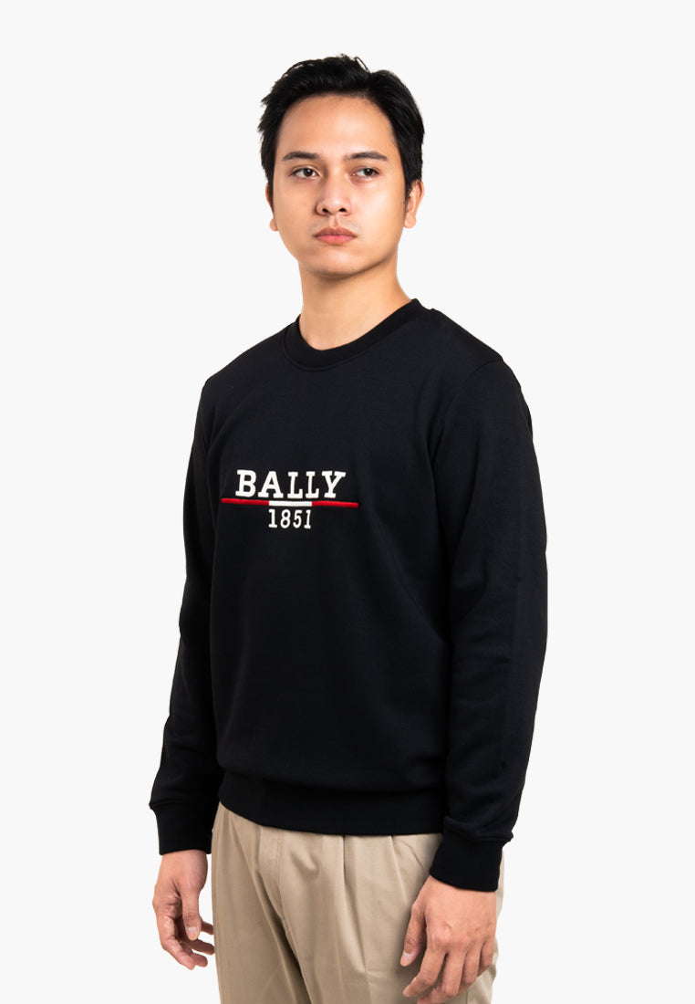 Bally 1851 Logo Sweatshirt-in-Black-1-Bally Outlet