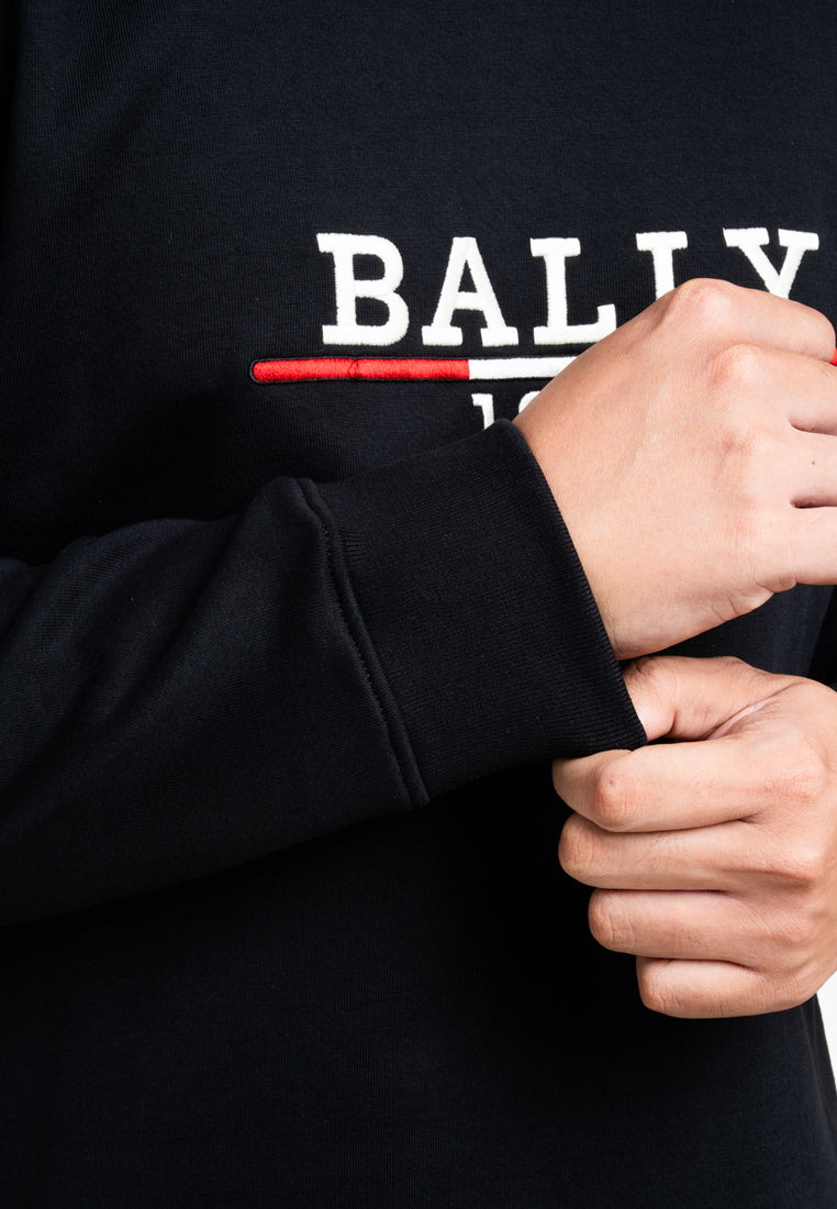 Bally 1851 Logo Sweatshirt-in-Black-6-Bally Outlet
