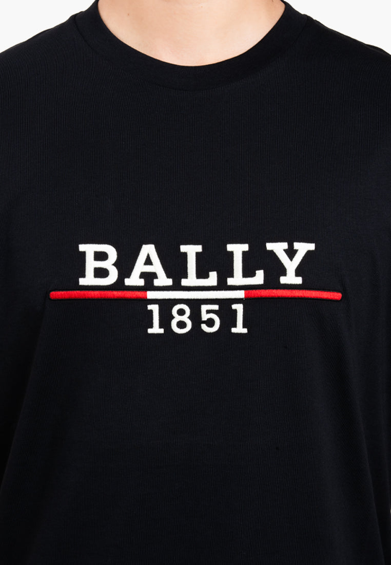 Bally 1851 Logo T-Shirt-in-Black-2-Bally Outlet