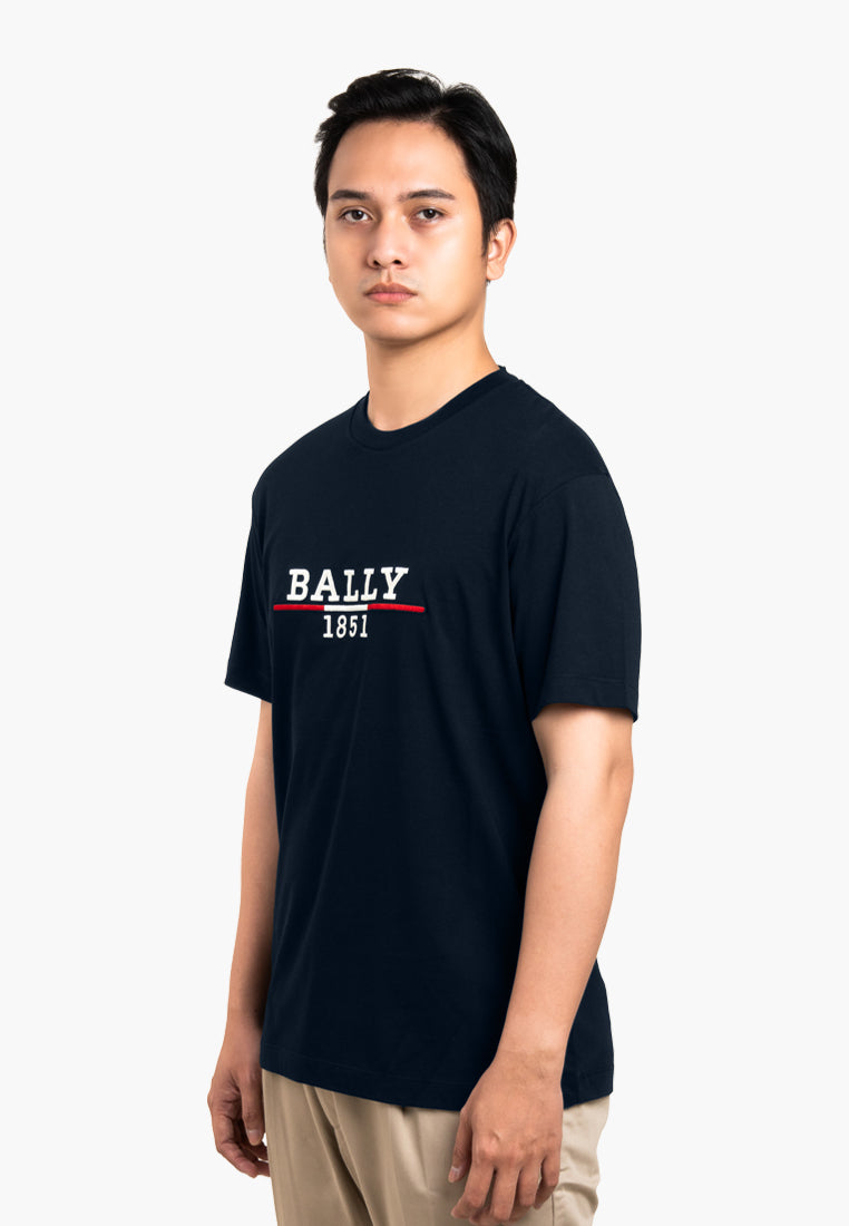 Bally 1851 Logo T-Shirt-in-White-1-Bally Outlet