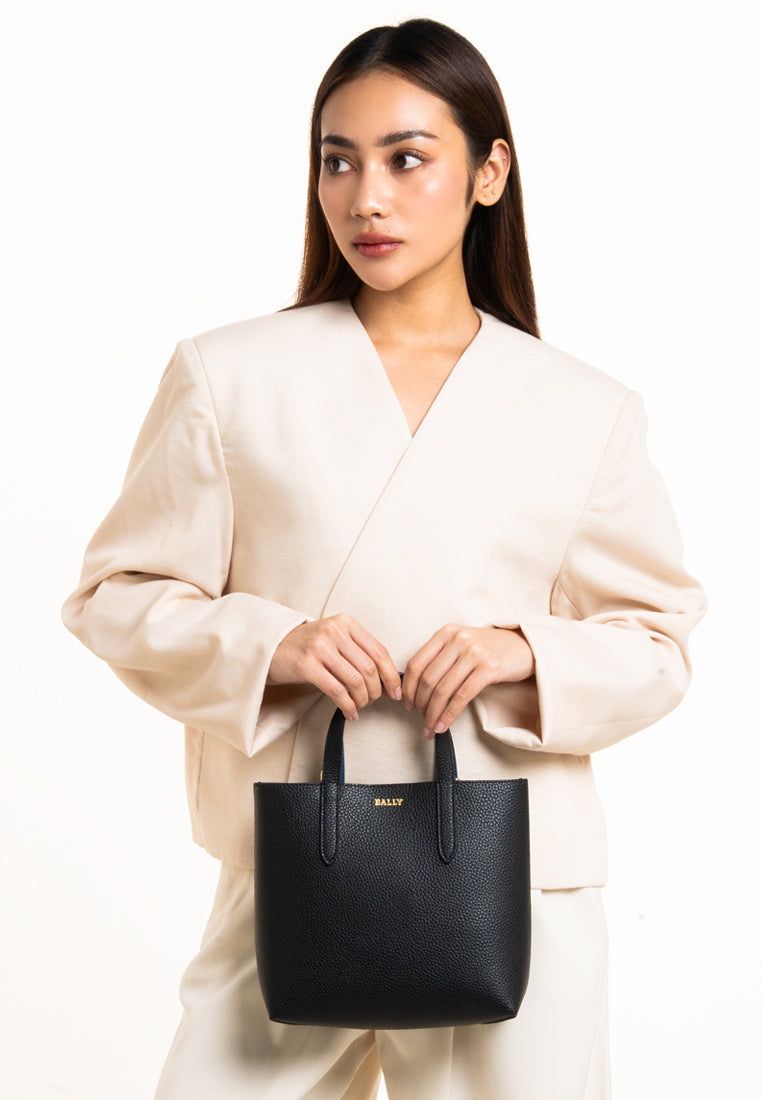 Rory Tote Bag Leather-in-Black-4-Bally Outlet