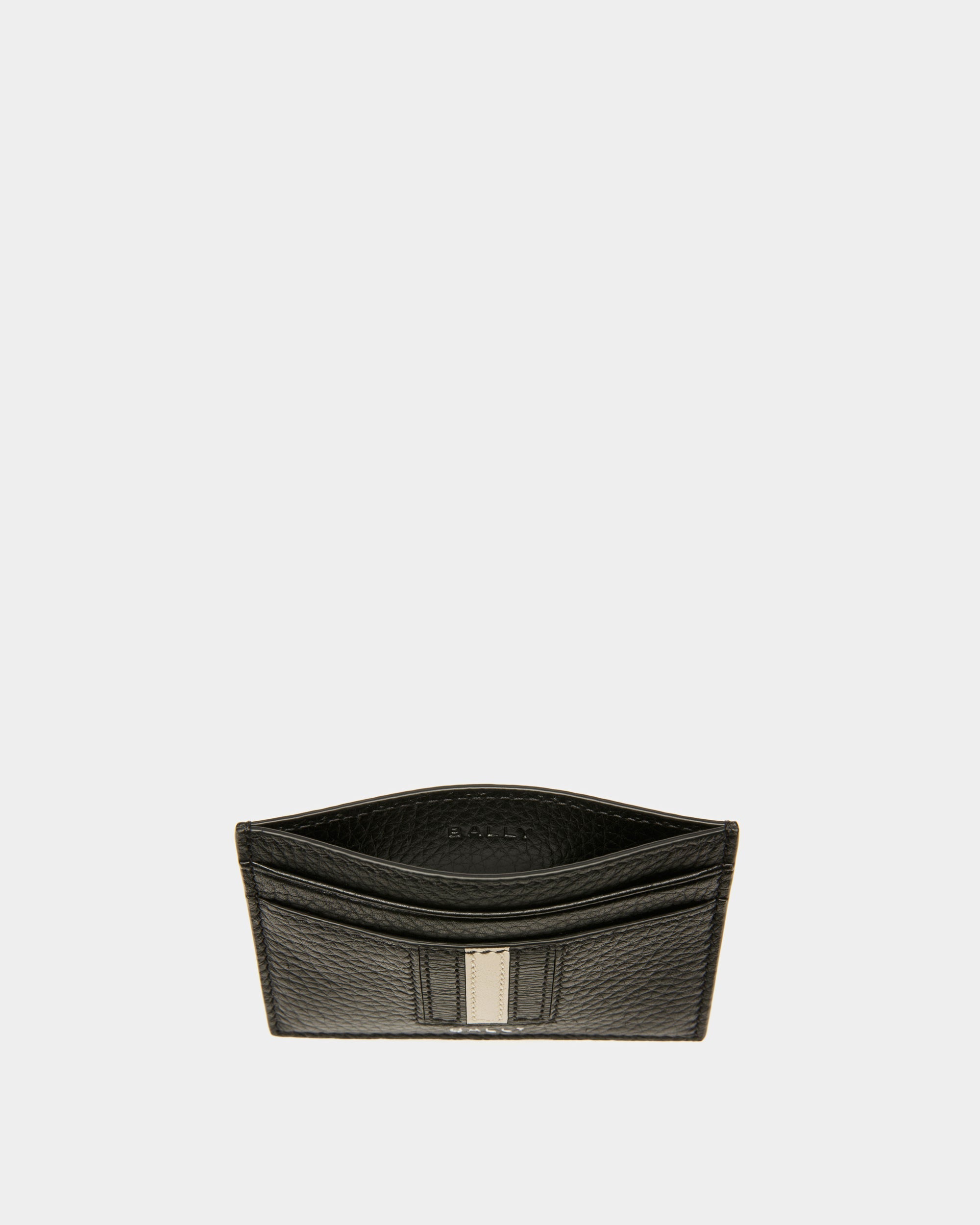 Bally Ribbon Card Holder In Black Leather-in-Black-3-Bally Outlet