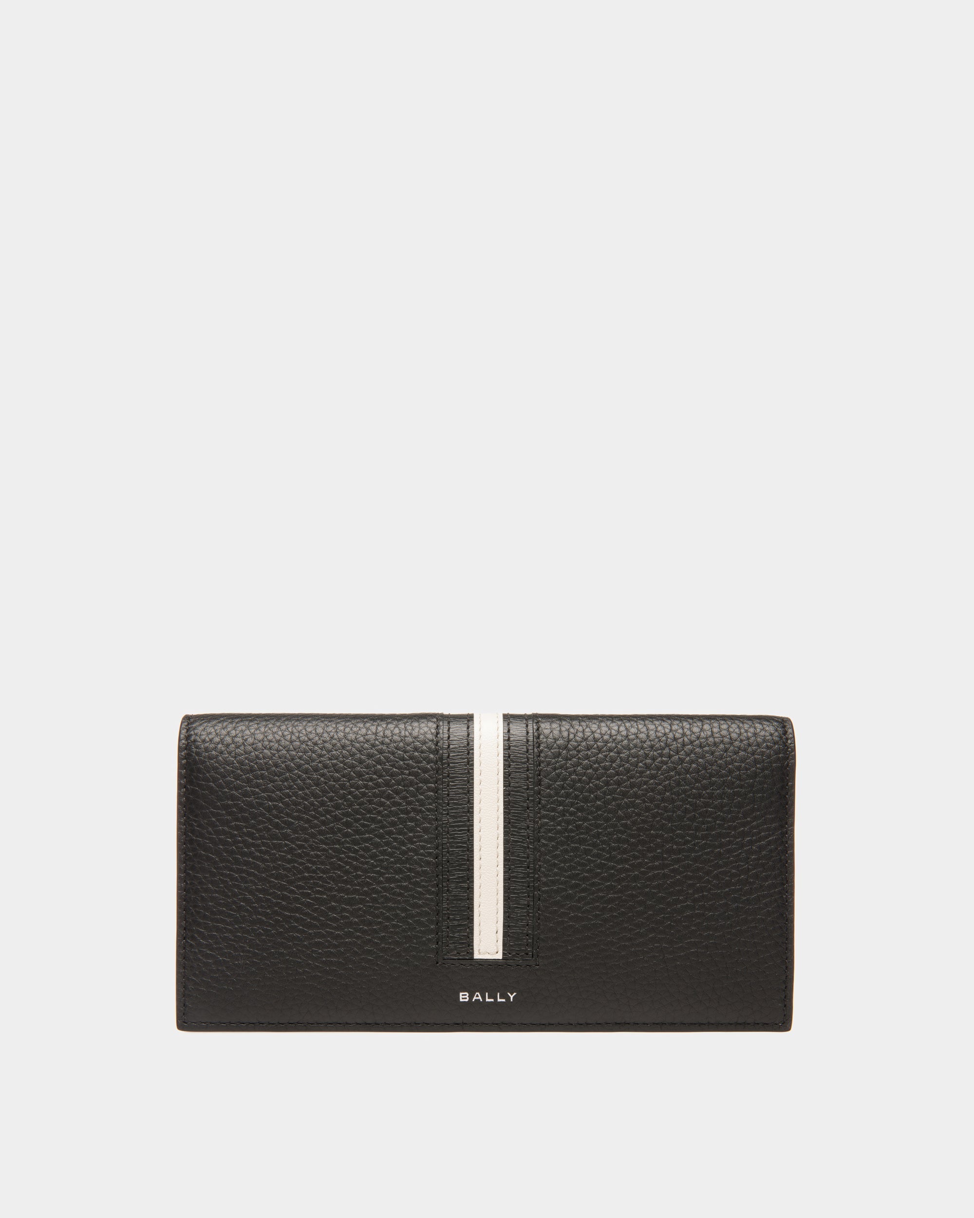 Bally Ribbon Continental Wallet In Black Leather-in-Black-1-Bally Outlet