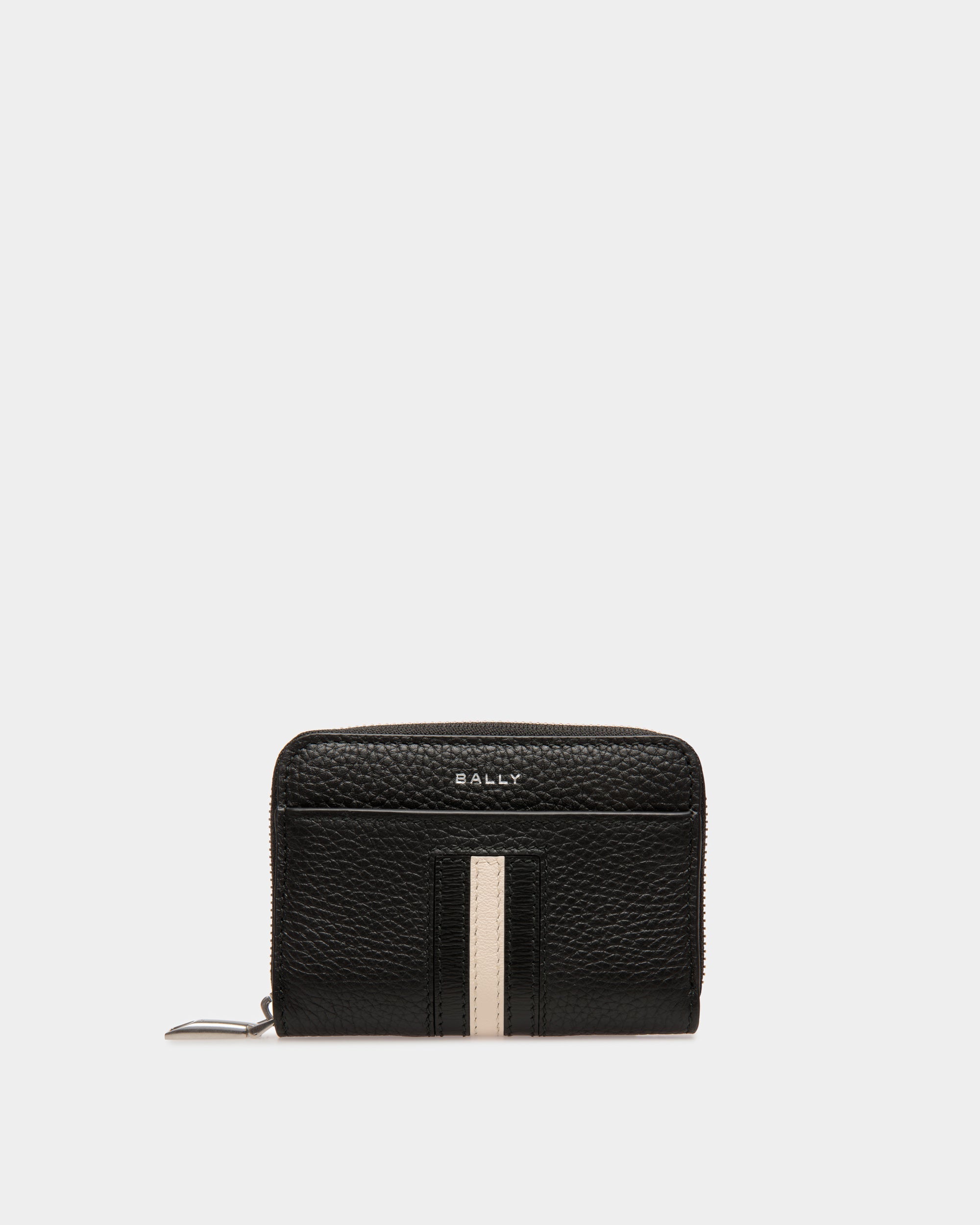 Bally Ribbon Coin Purse-in-Black-1-Bally Outlet