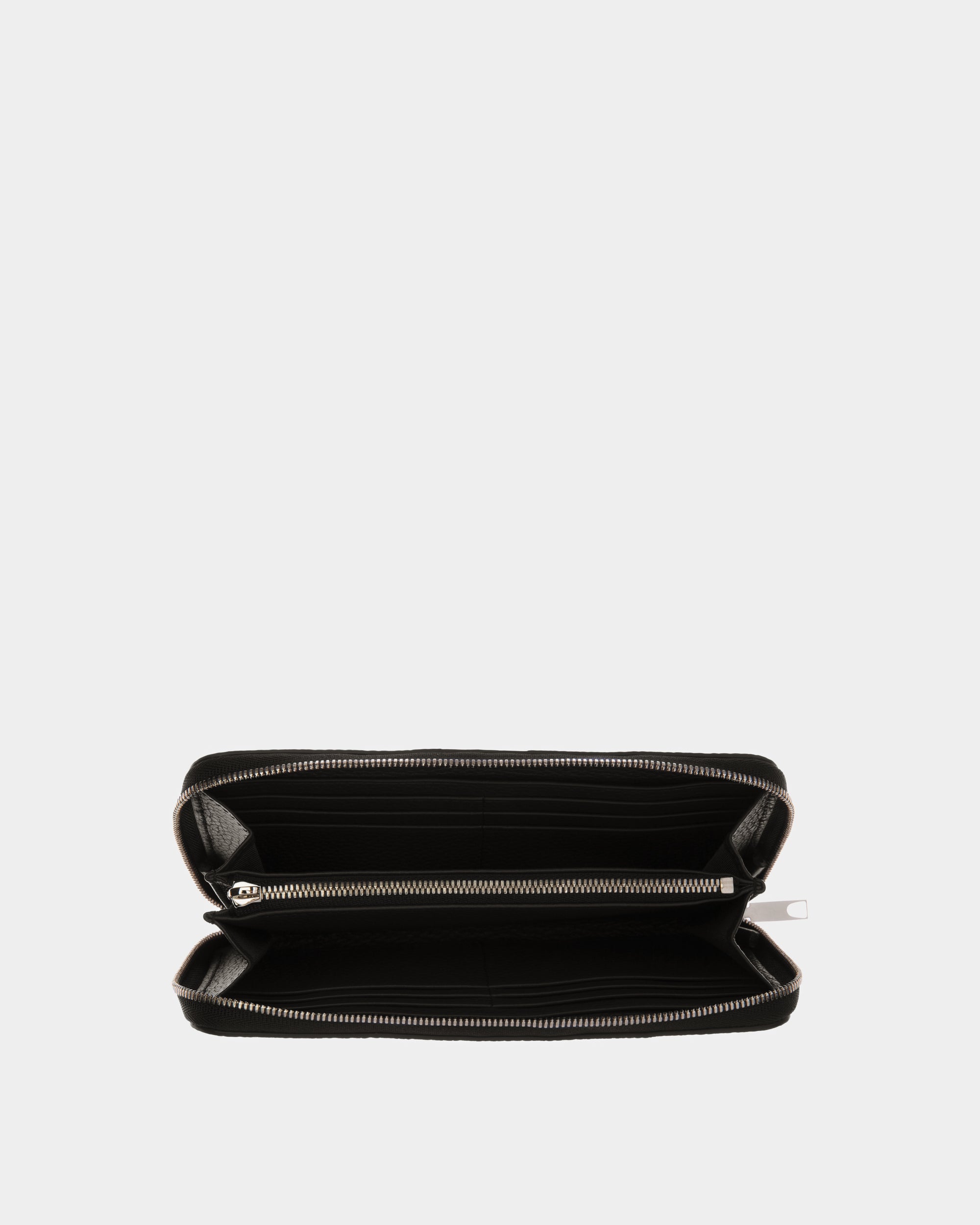 Bally Ribbon Zip Wallet in Leather-in-Black-4-Bally Outlet