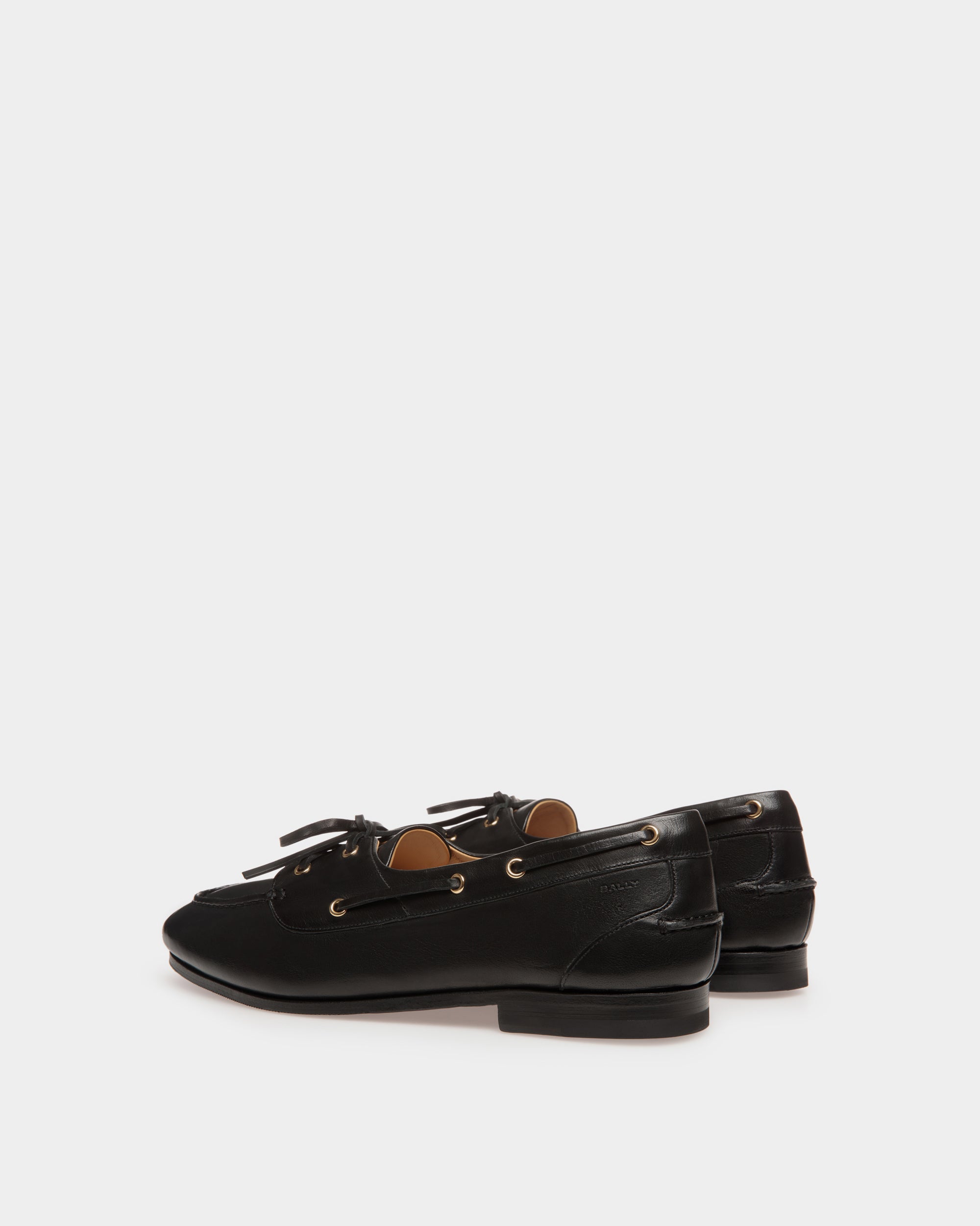 Bally Plume Moccasin in Leather-in-Black-4-Bally Outlet