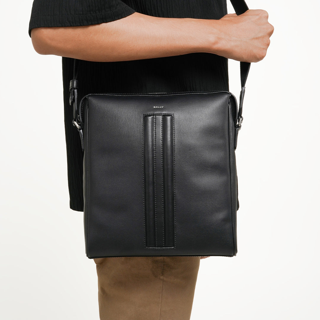 Bally Mythos Crossbody Bag in Leather-in-Black-5-Bally Outlet