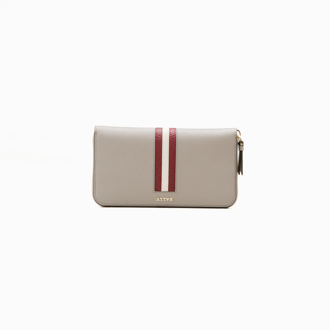 Bally Sorissa Wallet in Leather-in-Grey-1-Bally Outlet
