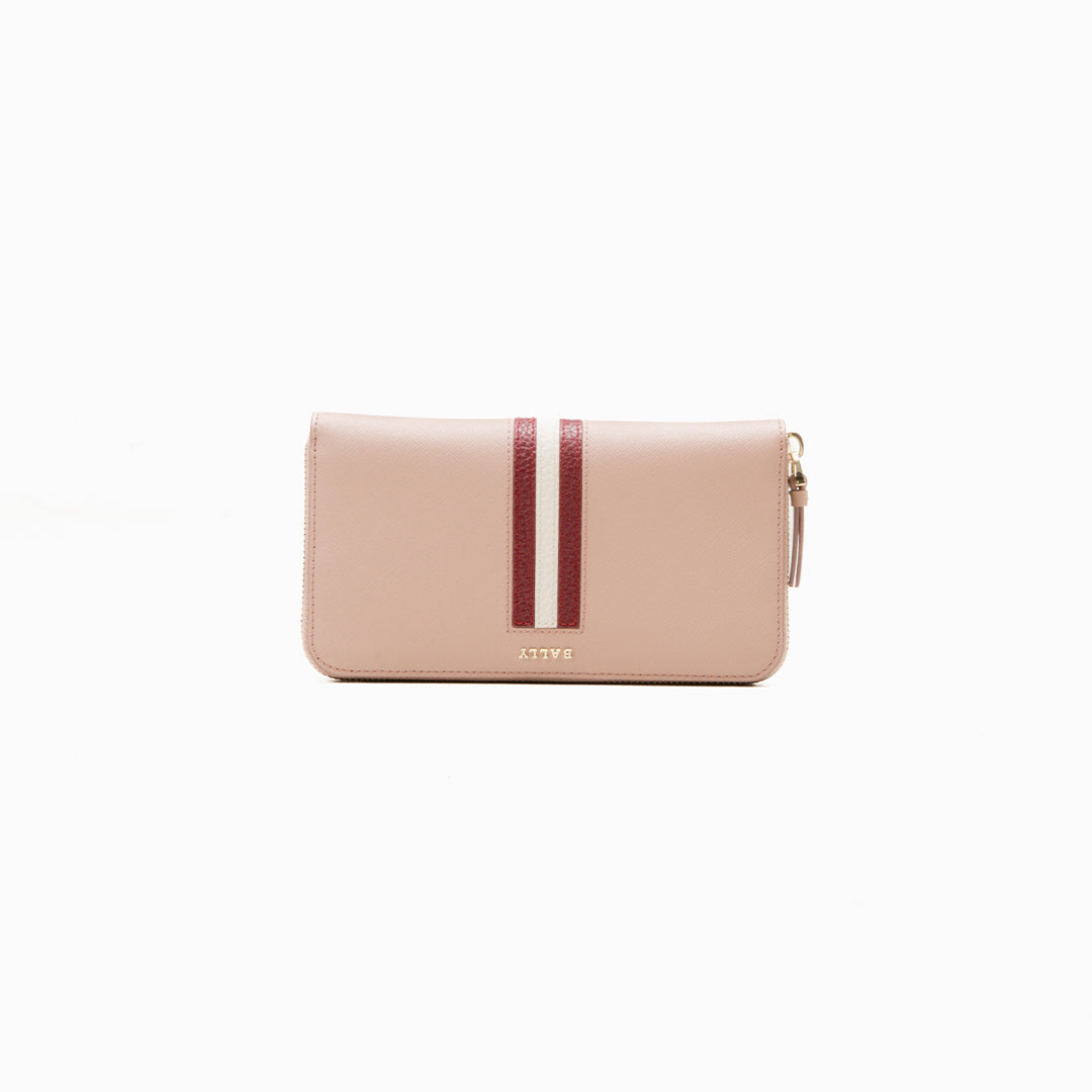 Bally Sorissa Wallet in Leather-in-Pink-1-Bally Outlet