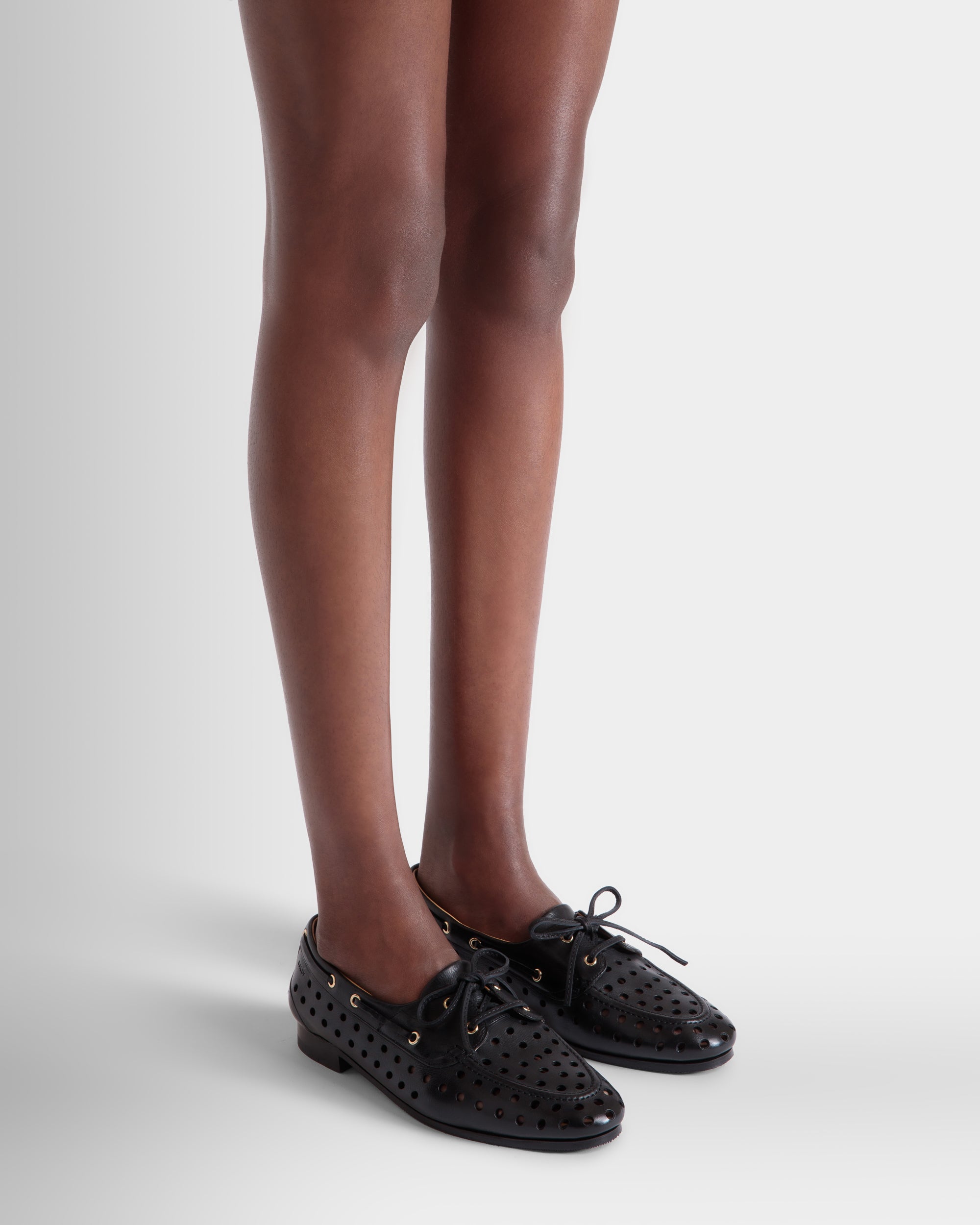 Bally Plume Moccasin in Leather-in-Black-2-Bally Outlet