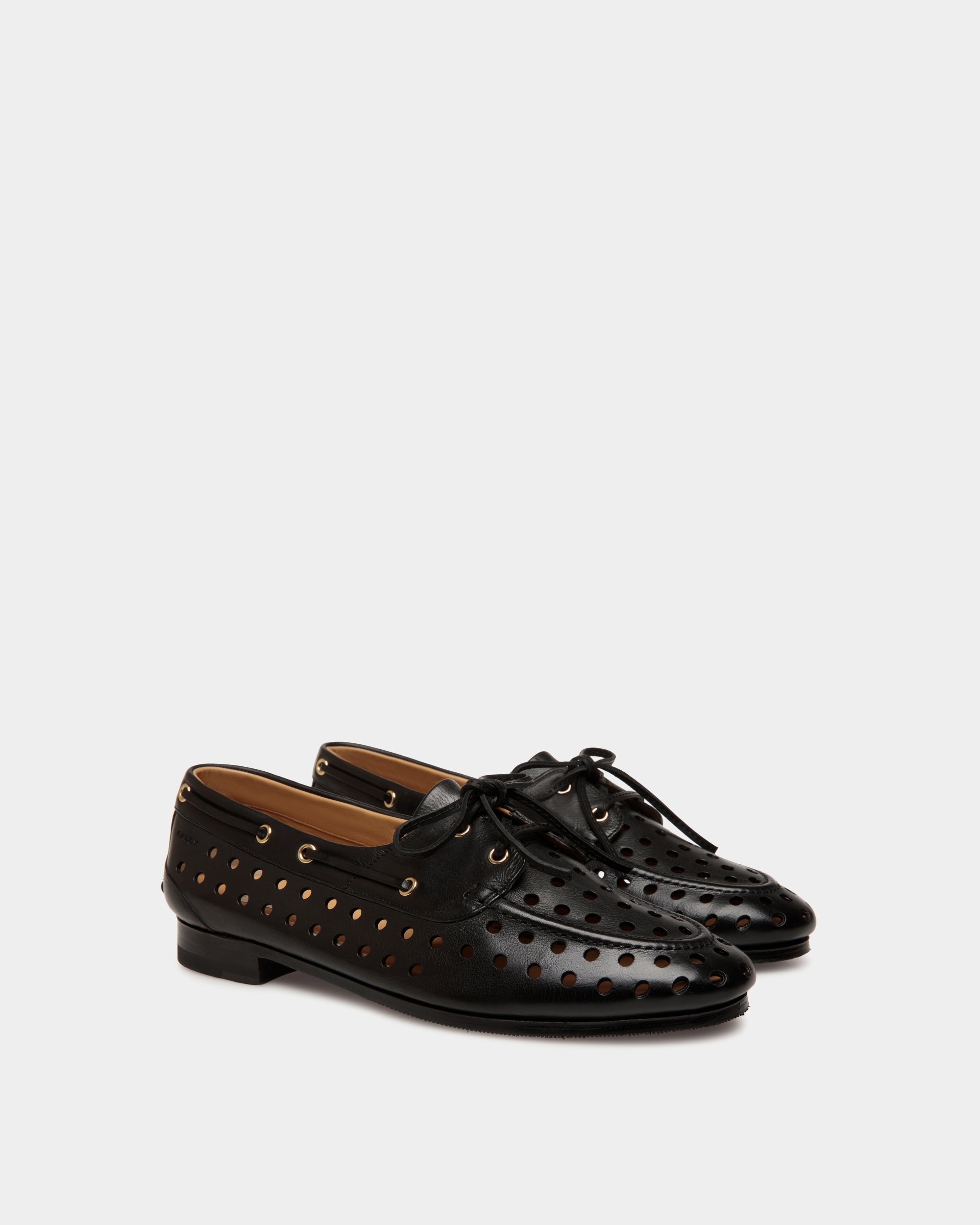 Bally Plume Moccasin in Leather-in-Black-4-Bally Outlet