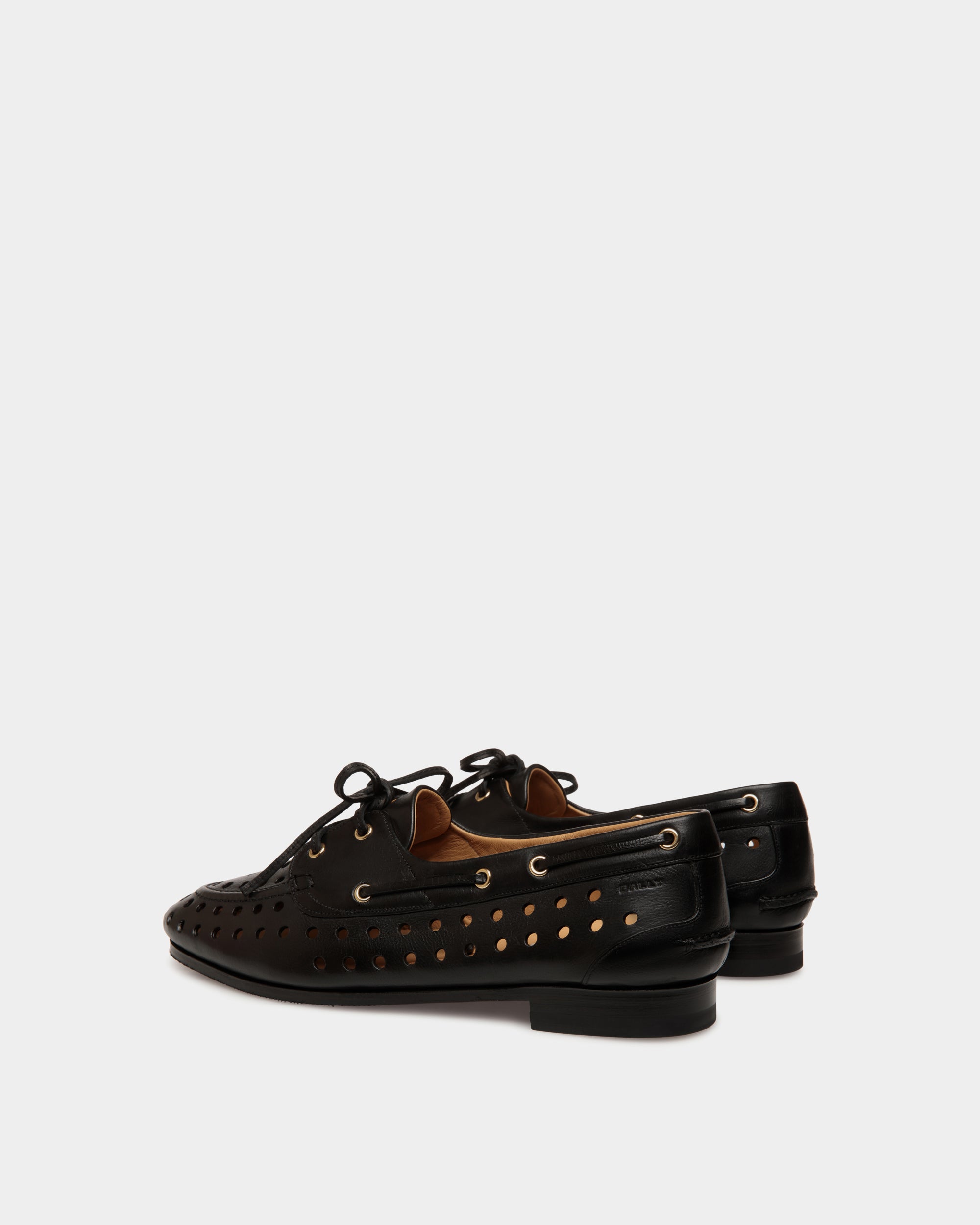 Bally Plume Moccasin in Leather-in-Black-5-Bally Outlet