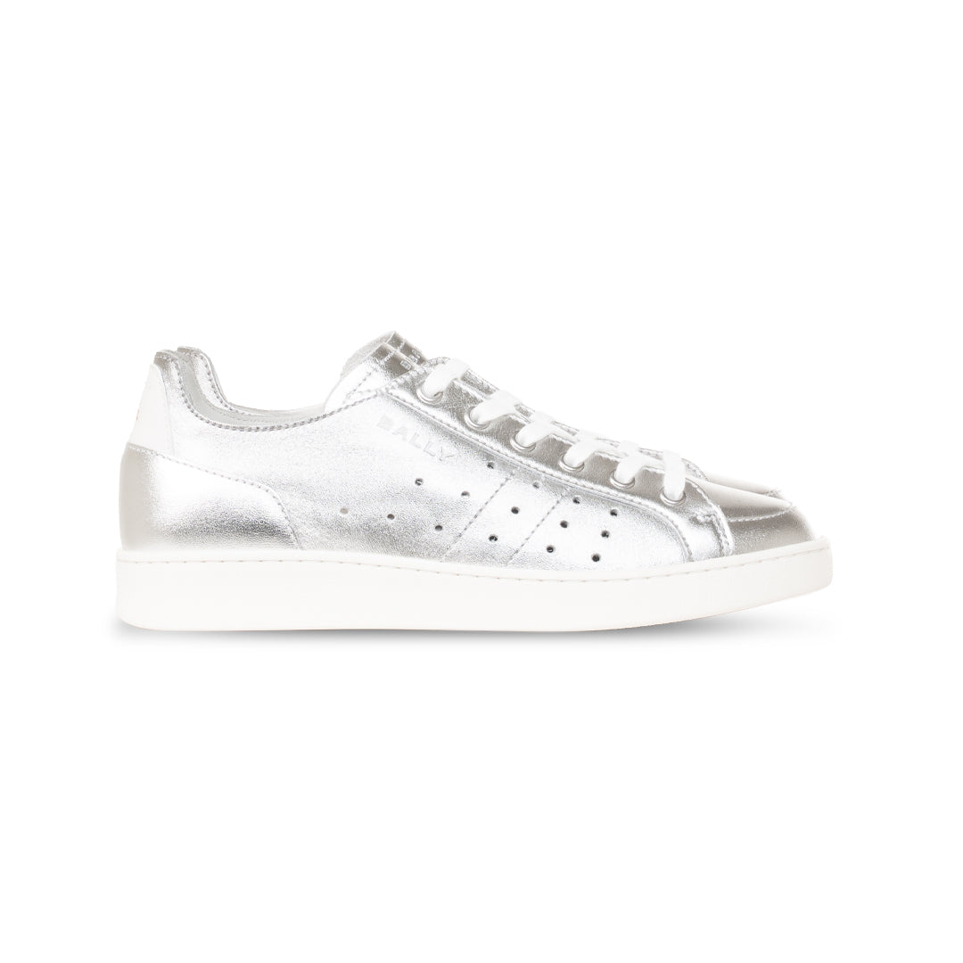 Bally Turyn U Sneakers in Leather-in-Silver-1-Bally Outlet