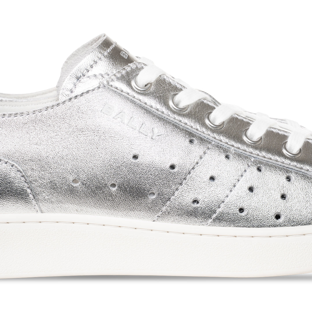 Bally Turyn U Sneakers in Leather-in-Silver-6-Bally Outlet