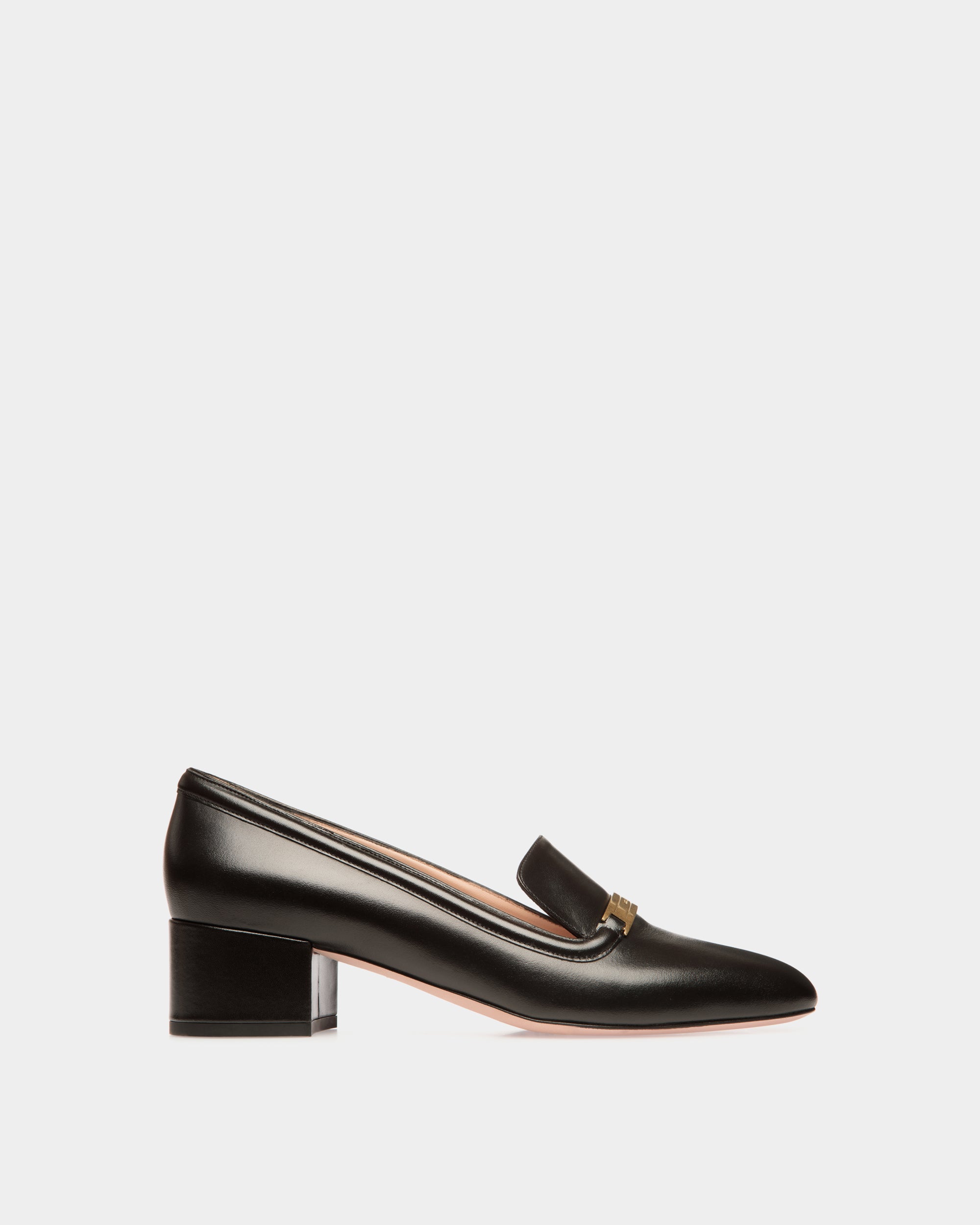 Bally Deco Pump in Leather-in-Black-1-Bally Outlet