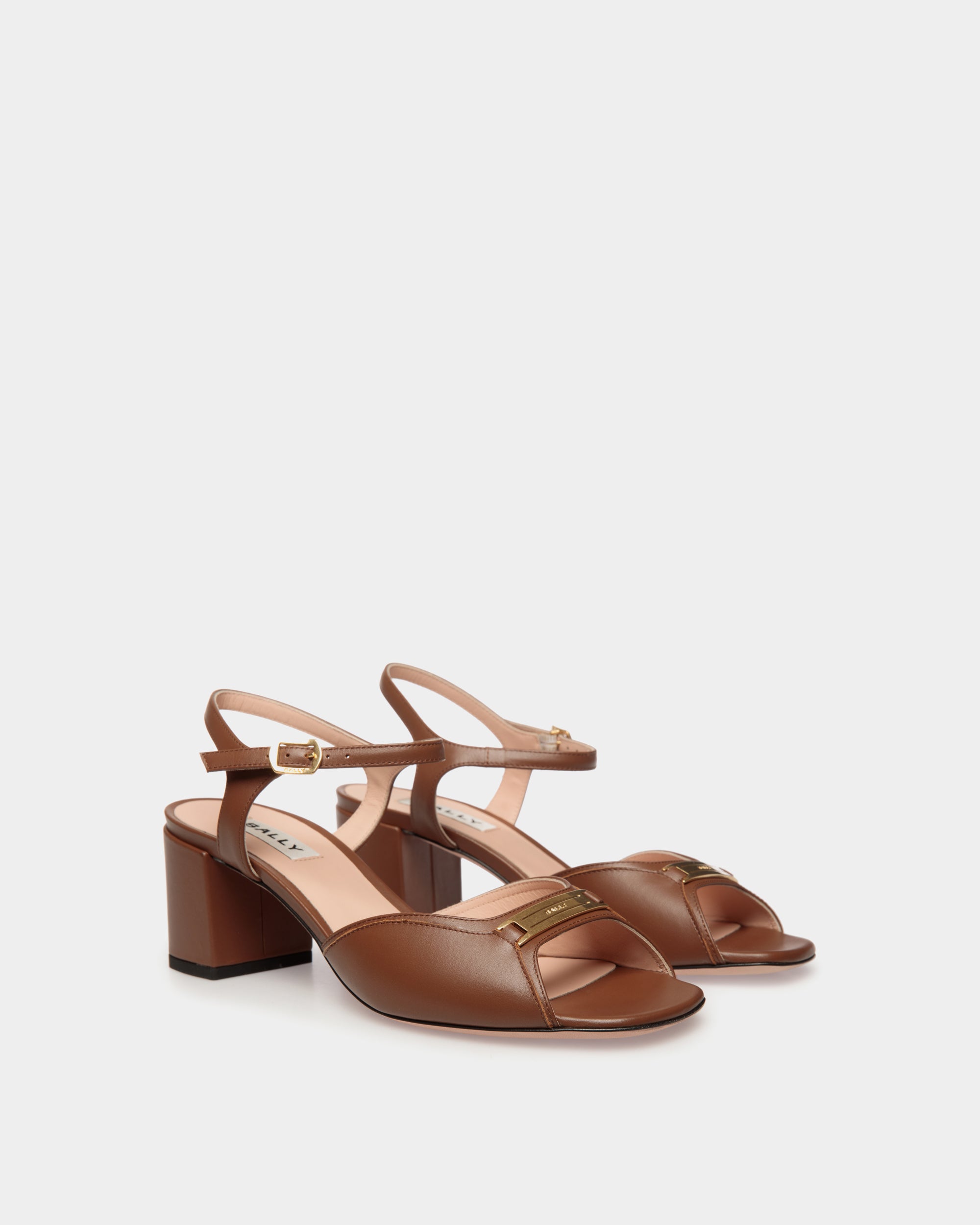 Bally Deco Sandal in Leather-in-Brown-3-Bally Outlet